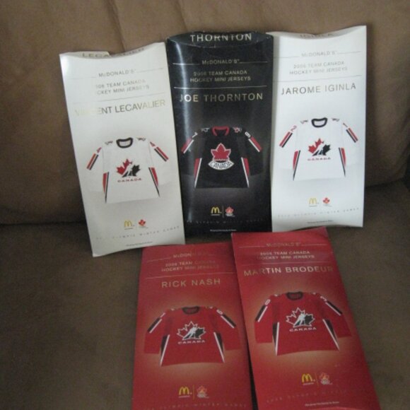 Lot of 5 McDonald’s Team Canada Hockey Mini Jersey's 2006 includes Joe Thornton - Picture 9 of 9